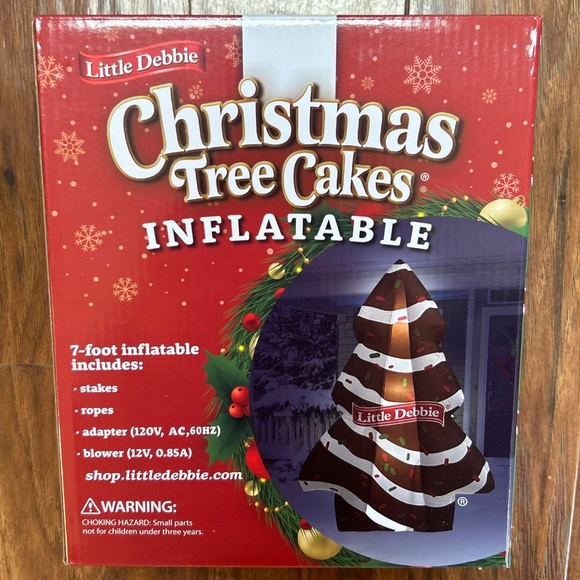 Chocolate Little Debbie Christmas Tree Cake Airblown Inflatable Blow Up In Hand! - Picture 2 of 3